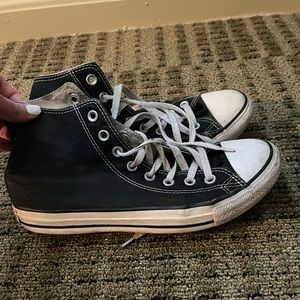 Black high top converse
